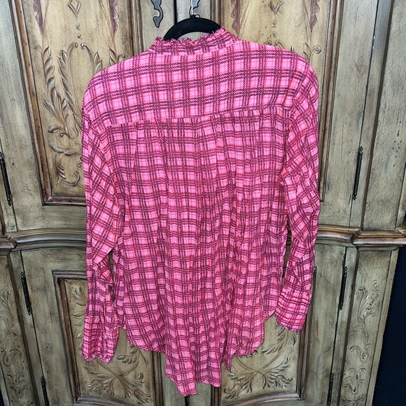 Free People Plaid Miles Tuxedo Shirt - Picture 4 of 10